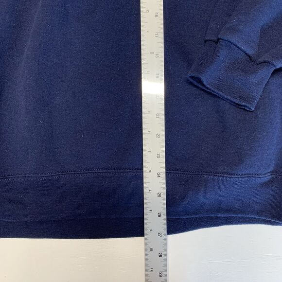 VINTAGE Jerzees Wilmar Fire Department Sweatshirt Size XL Blue Fleece 1/4 Zip - Picture 3 of 7